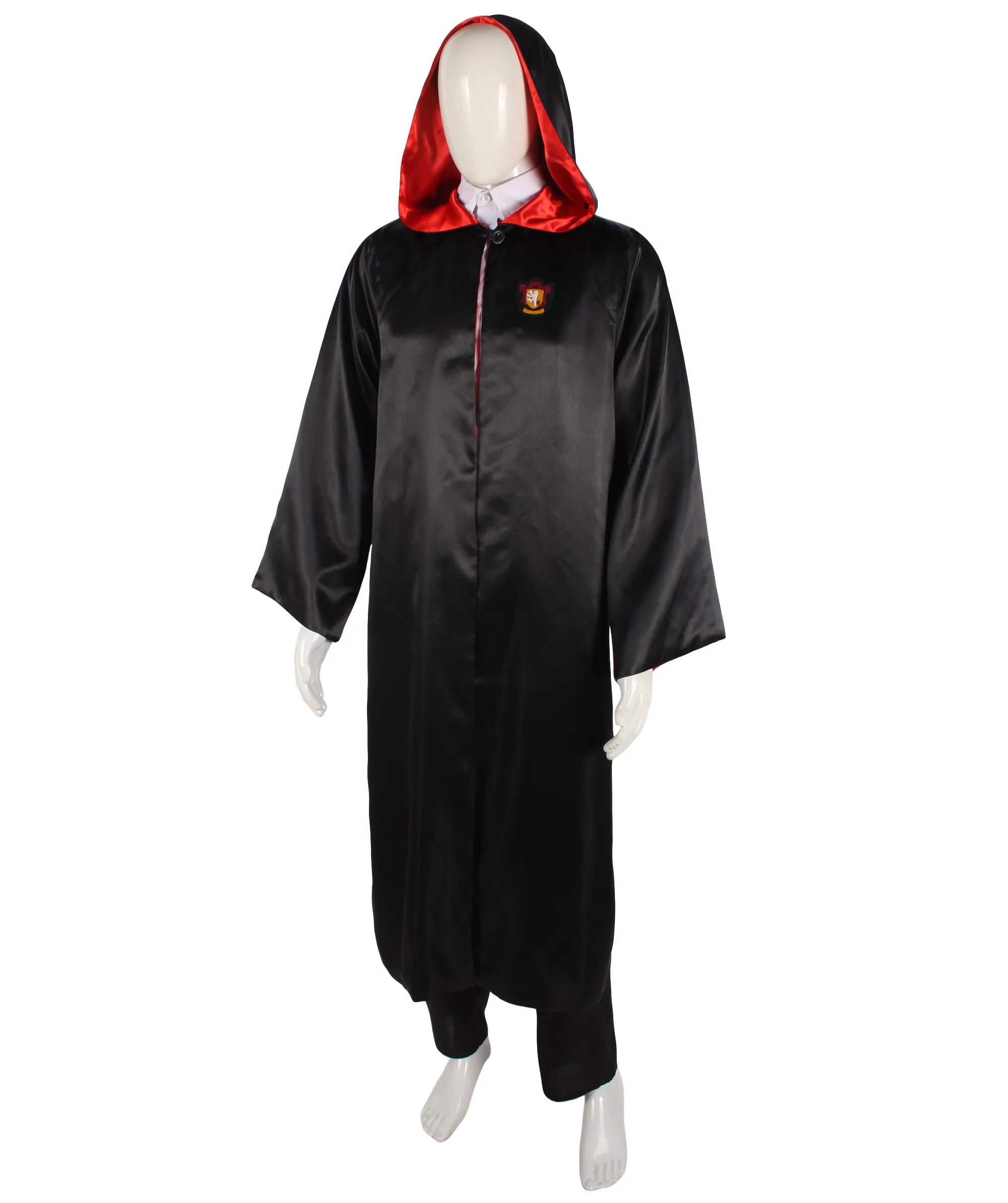 Adult Men's Fantasy Novel Series Wizard Black Robe Cloak Costume | Suitable for Halloween | Flame-retardant Synthetic Fabric