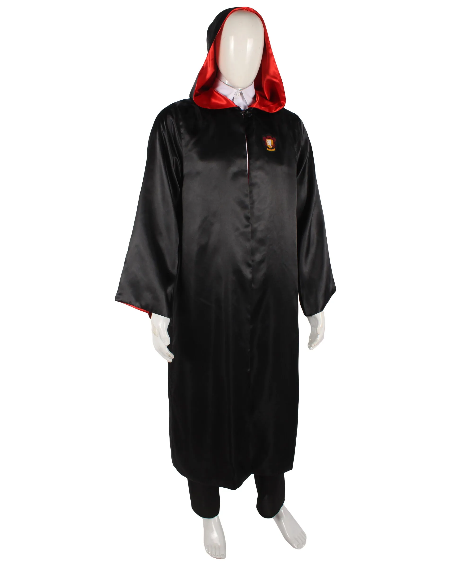Adult Men's Fantasy Novel Series Wizard Black Robe Cloak Costume | Suitable for Halloween | Flame-retardant Synthetic Fabric