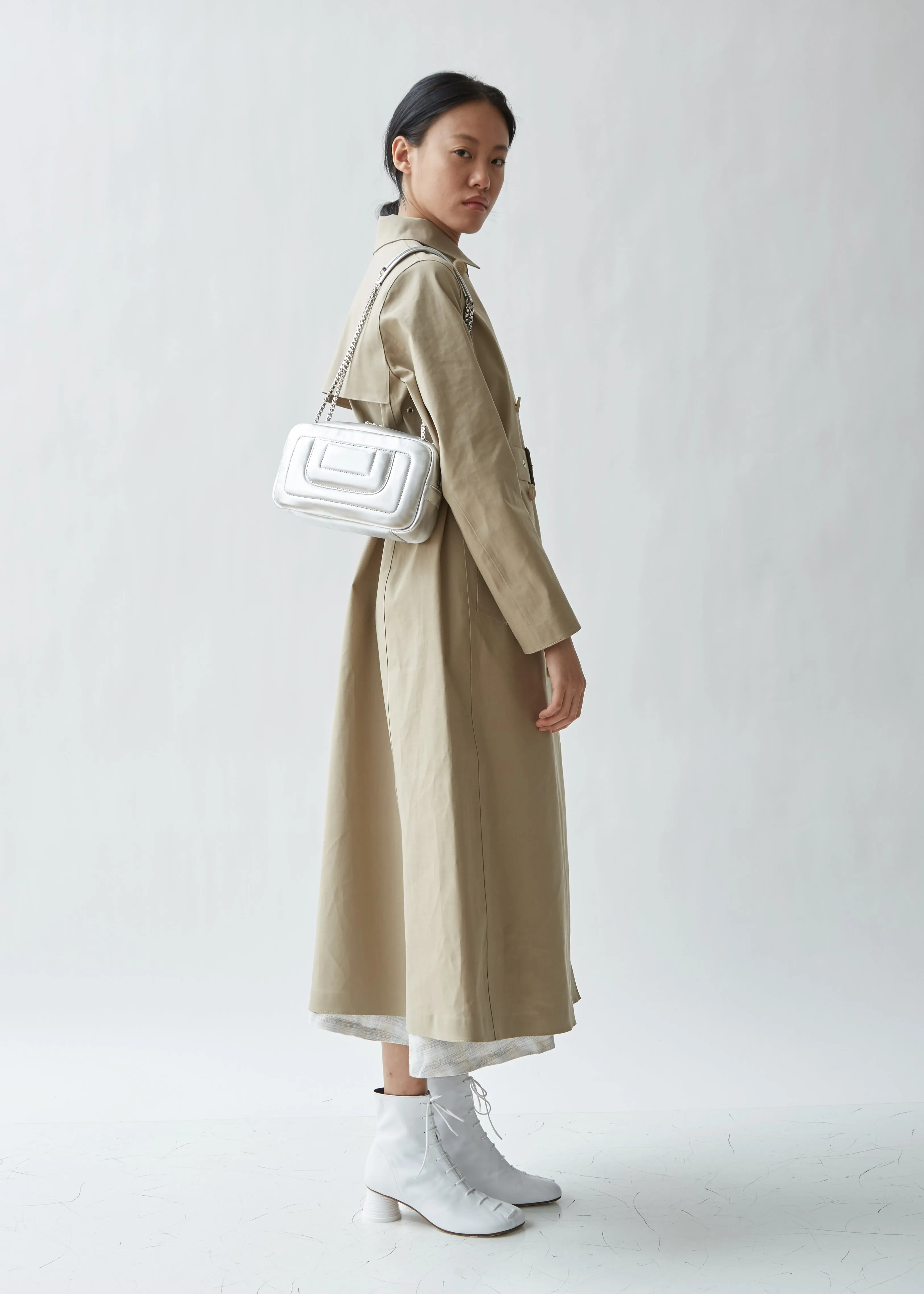 Alpha Pad Metallic Shoulder Bag