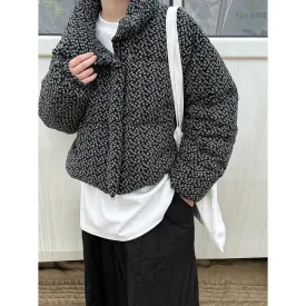 Amozae-Autumn Casual Outfits Amozae-Standing Collar Floral Cotton Bomer Jacket For Women 2024 Winter Thick Coat Warm Bread Jacket Top