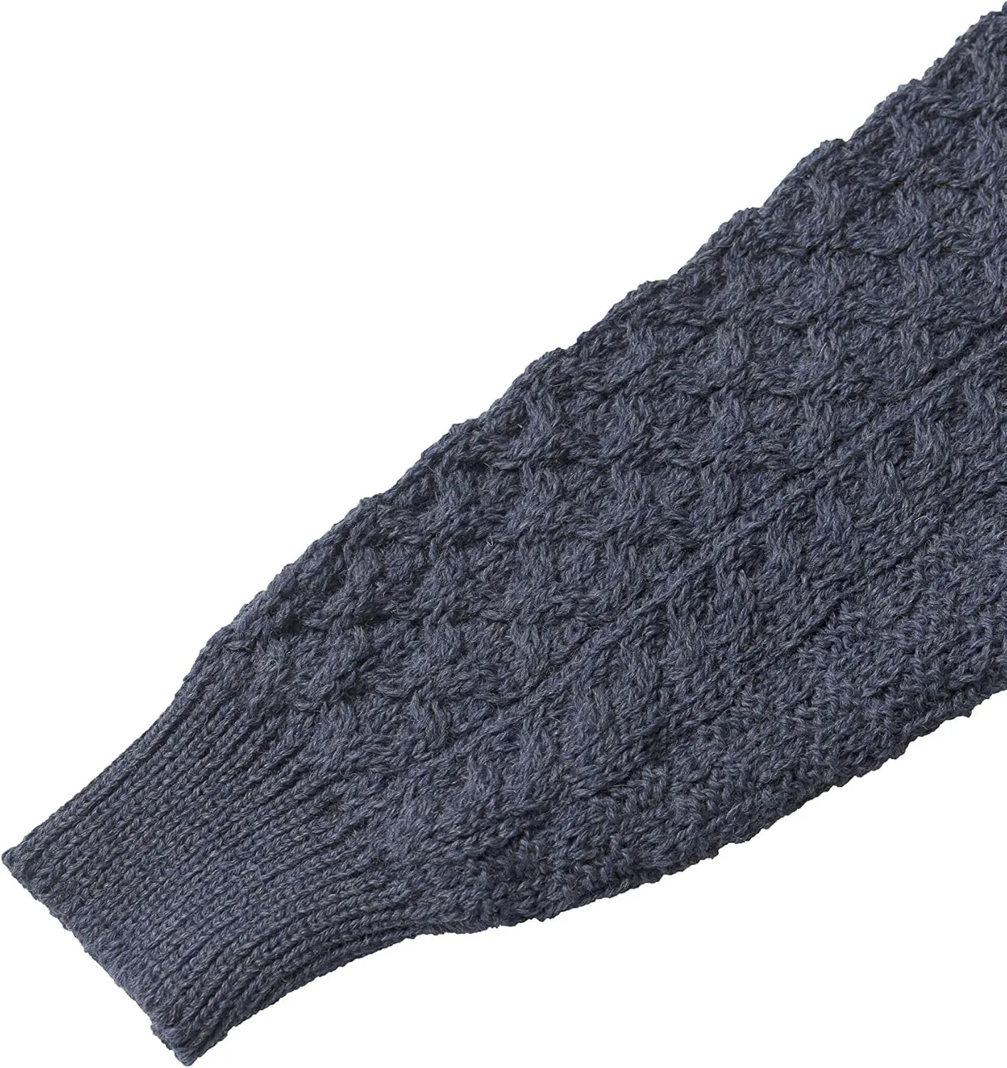 Aran Crafts Irish Soft Cable Knitted Crew Neck Unisex Sweater (100% Pure New Wool)