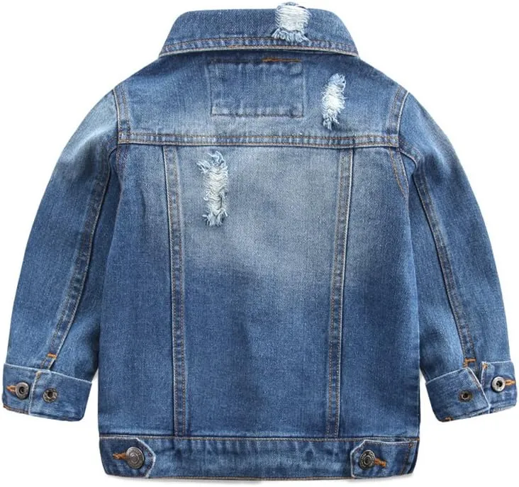 Baby Boys' Basic Denim Jacket Button Down Jeans Jacket Top