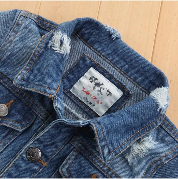 Baby Boys' Basic Denim Jacket Button Down Jeans Jacket Top