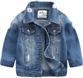 Baby Boys' Basic Denim Jacket Button Down Jeans Jacket Top