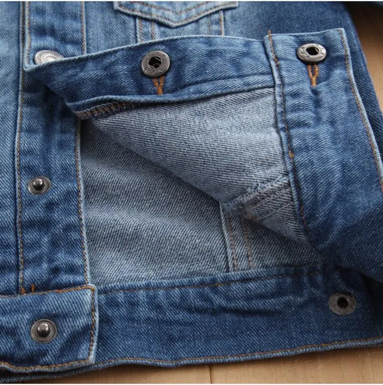 Baby Boys' Basic Denim Jacket Button Down Jeans Jacket Top