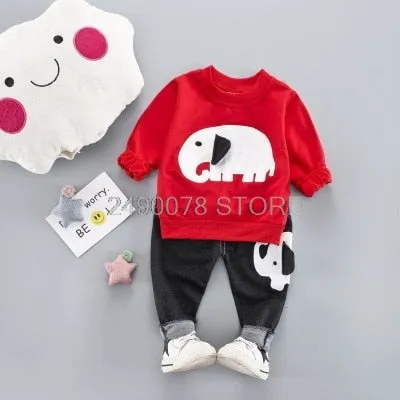 Baby Boys Girls Christmas Autumn Warm WaistCoat   Sweatshirt   Pants 3Pcs Infant Kids Children Sports Suit Toddler Clothes