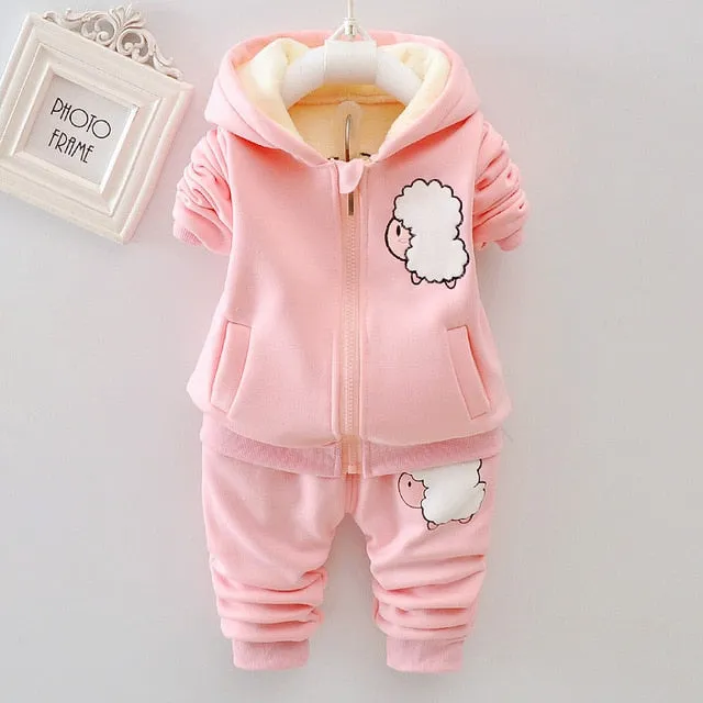 Baby Boys Girls Christmas Autumn Warm WaistCoat   Sweatshirt   Pants 3Pcs Infant Kids Children Sports Suit Toddler Clothes