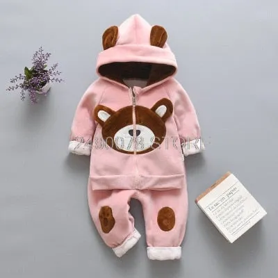Baby Boys Girls Christmas Autumn Warm WaistCoat   Sweatshirt   Pants 3Pcs Infant Kids Children Sports Suit Toddler Clothes