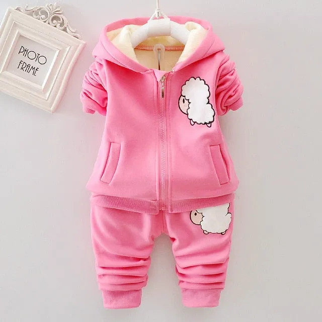 Baby Boys Girls Christmas Autumn Warm WaistCoat   Sweatshirt   Pants 3Pcs Infant Kids Children Sports Suit Toddler Clothes