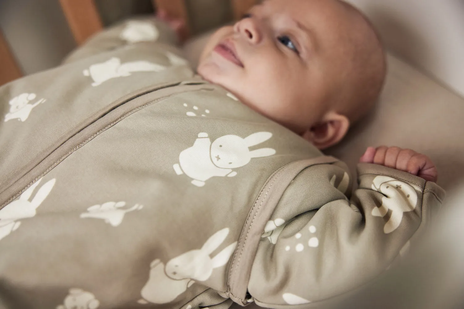 Baby Sleeping Bag Removable Sleeves 110cm Miffy  Snuffy - Olive Green