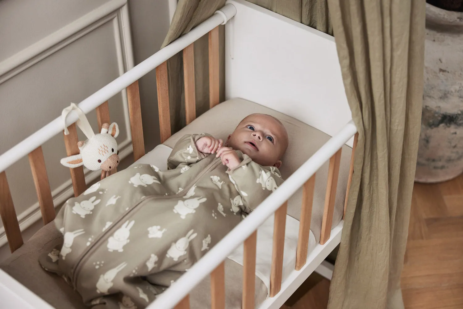 Baby Sleeping Bag Removable Sleeves 110cm Miffy  Snuffy - Olive Green