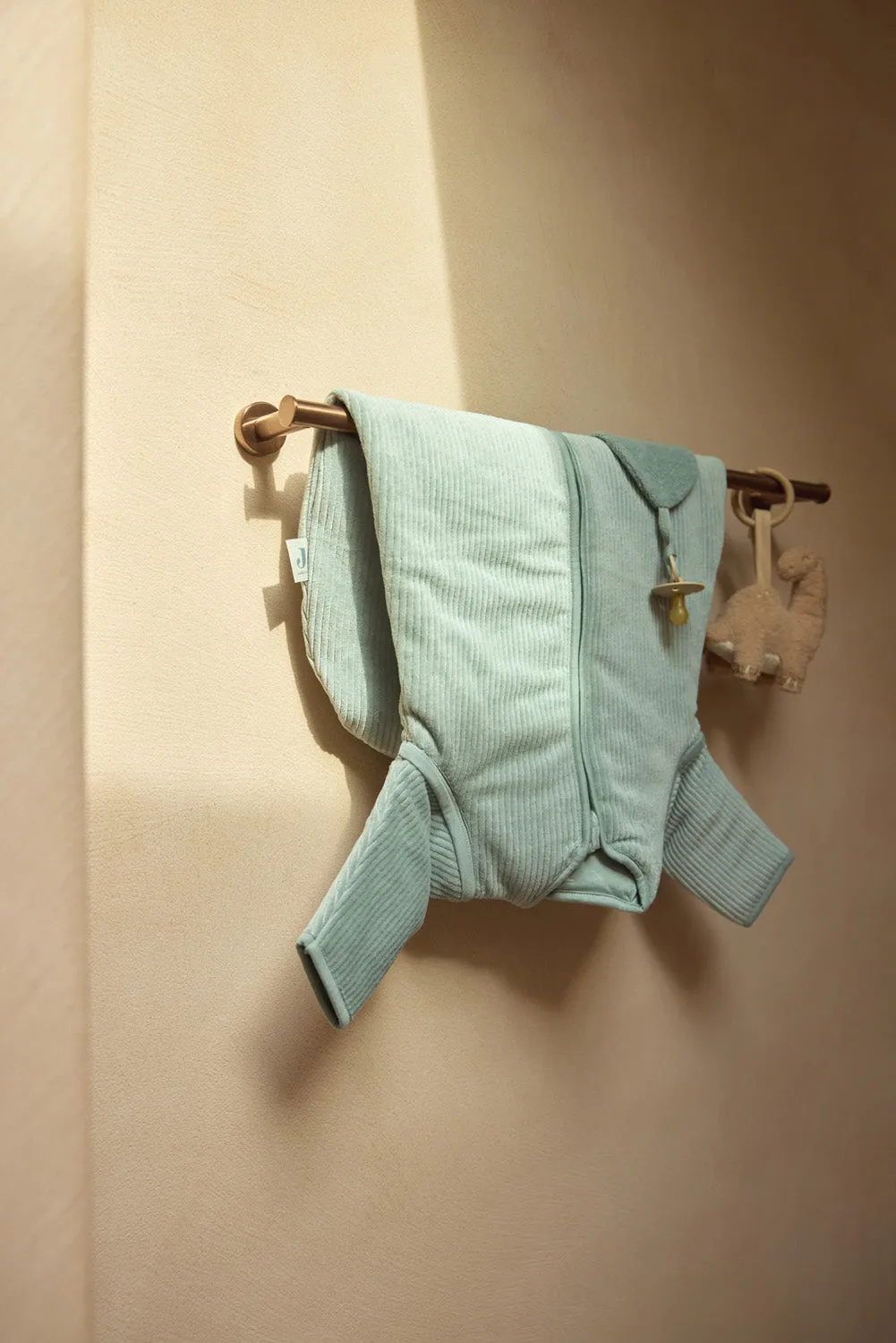Baby Sleeping Bag with Removable Sleeves 110cm Rib - Sea Green