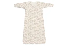 Baby Sleeping Bag with Removable Sleeves 70cm Animals - Nougat