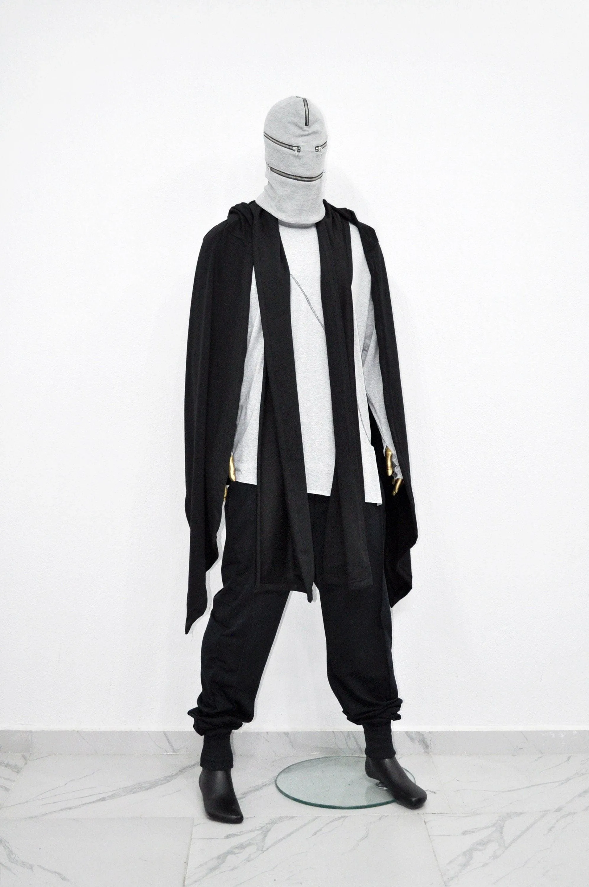Black Overlong Cosplay Cloak,Poncho Cardigan Men Women,Shawl,Versatile Fantasy Robe, Renaissance Hooded Wizard, Medieval Cloak,Ritual-BB0165
