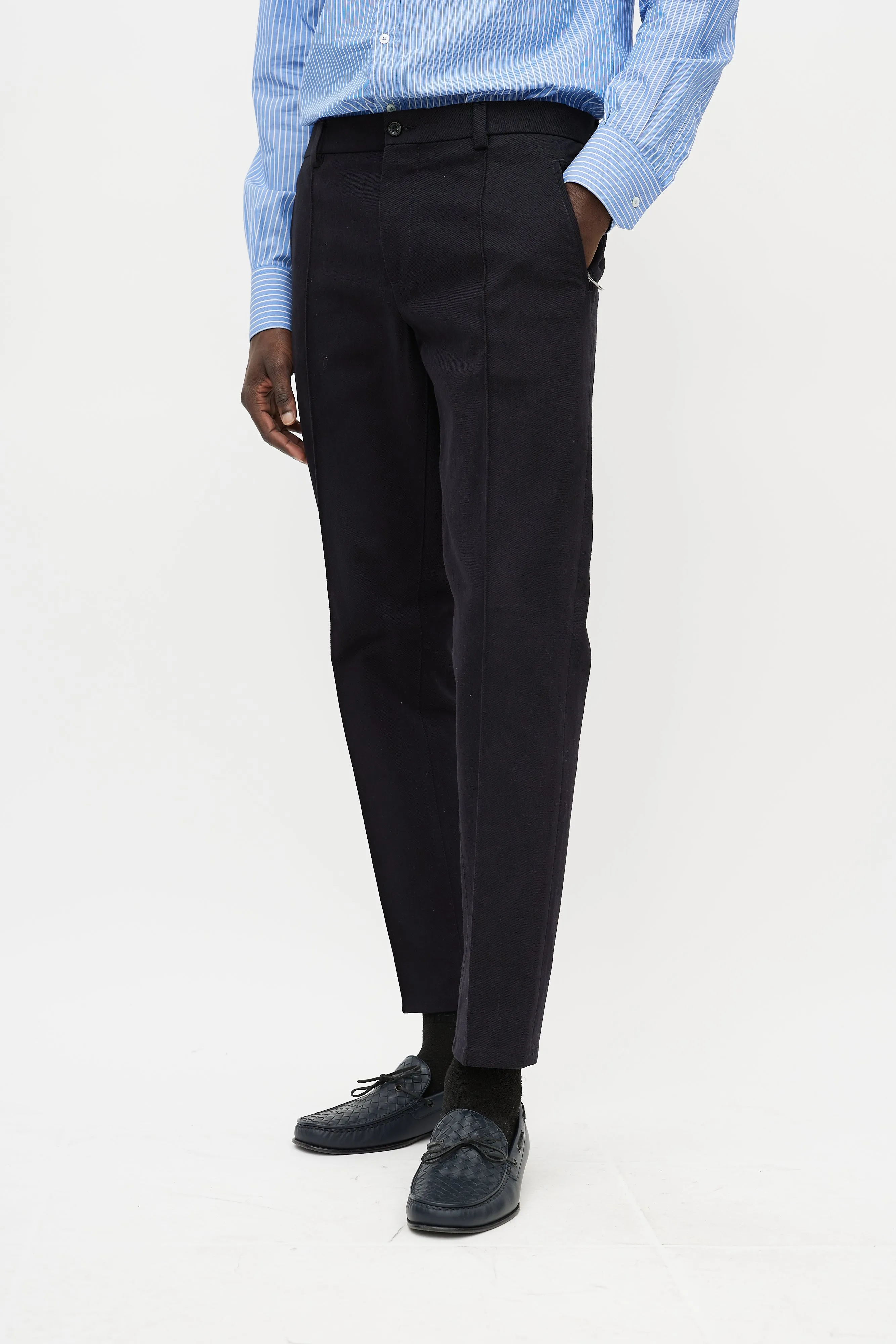 Black Thick Cotton Trouser