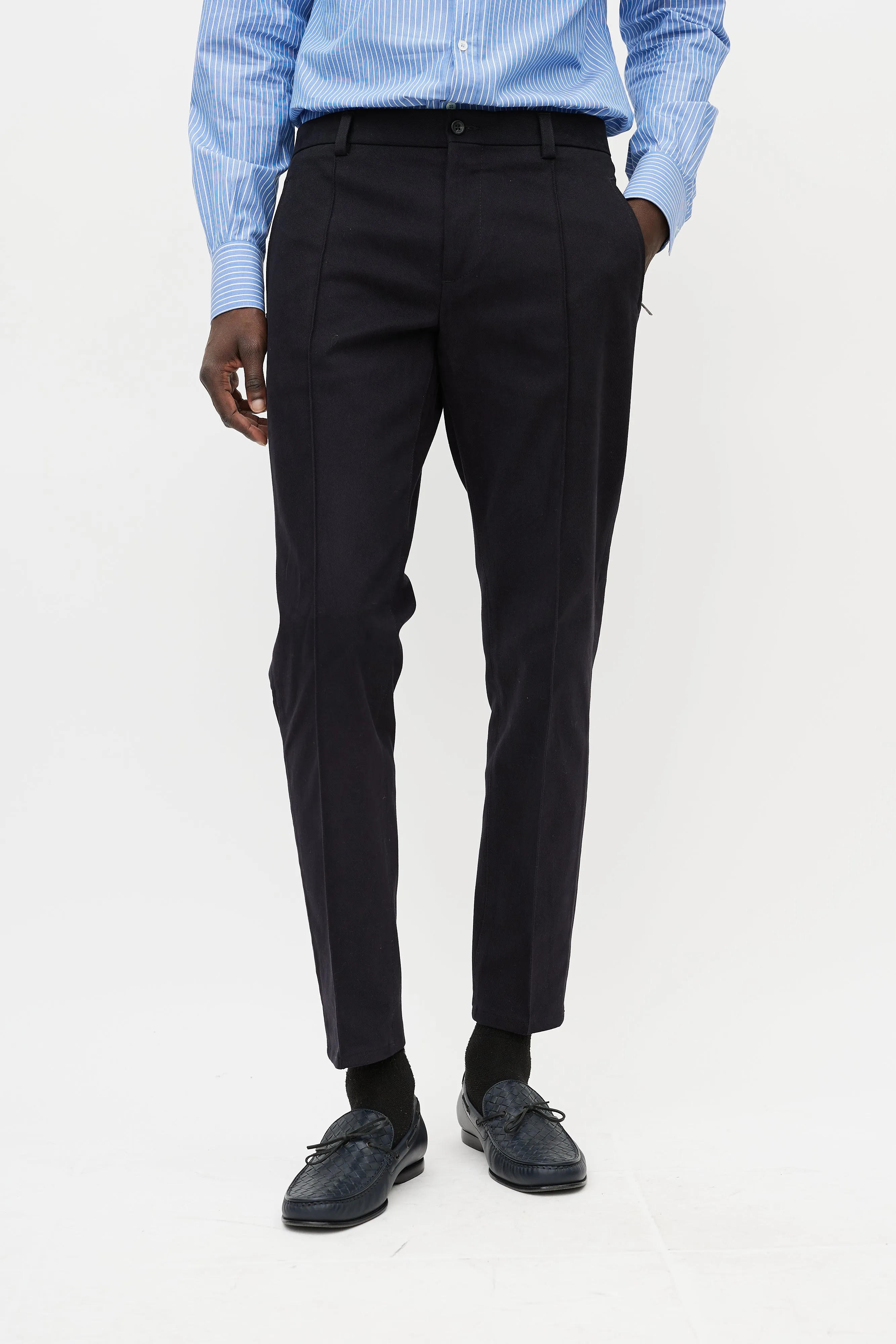 Black Thick Cotton Trouser