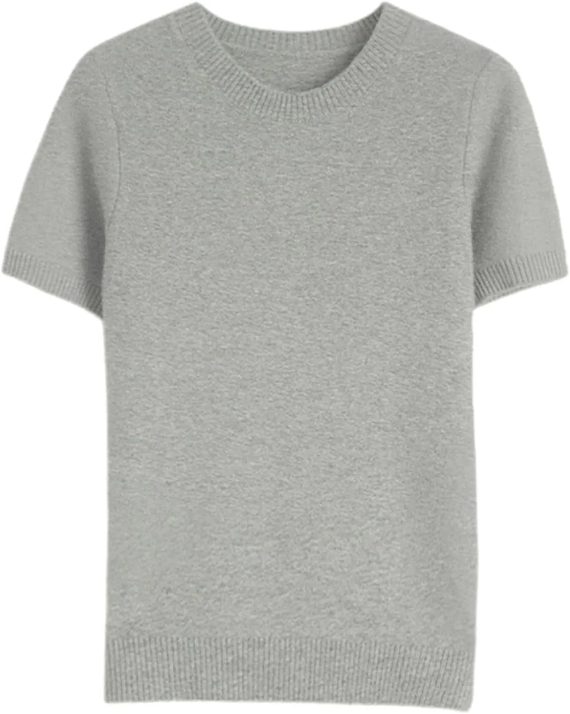 Cashmere Sweaters for Women 2024 Casual Crew Neck Loose Fit Short Sleeve Sweater Cashmere Blend Trendy 2024