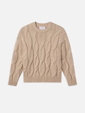 Chunky Cable Sweater -- Natural