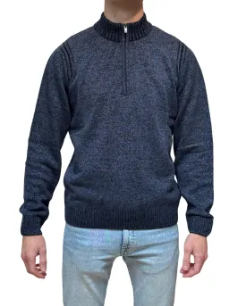 CODICE Half Zip Blue Melange