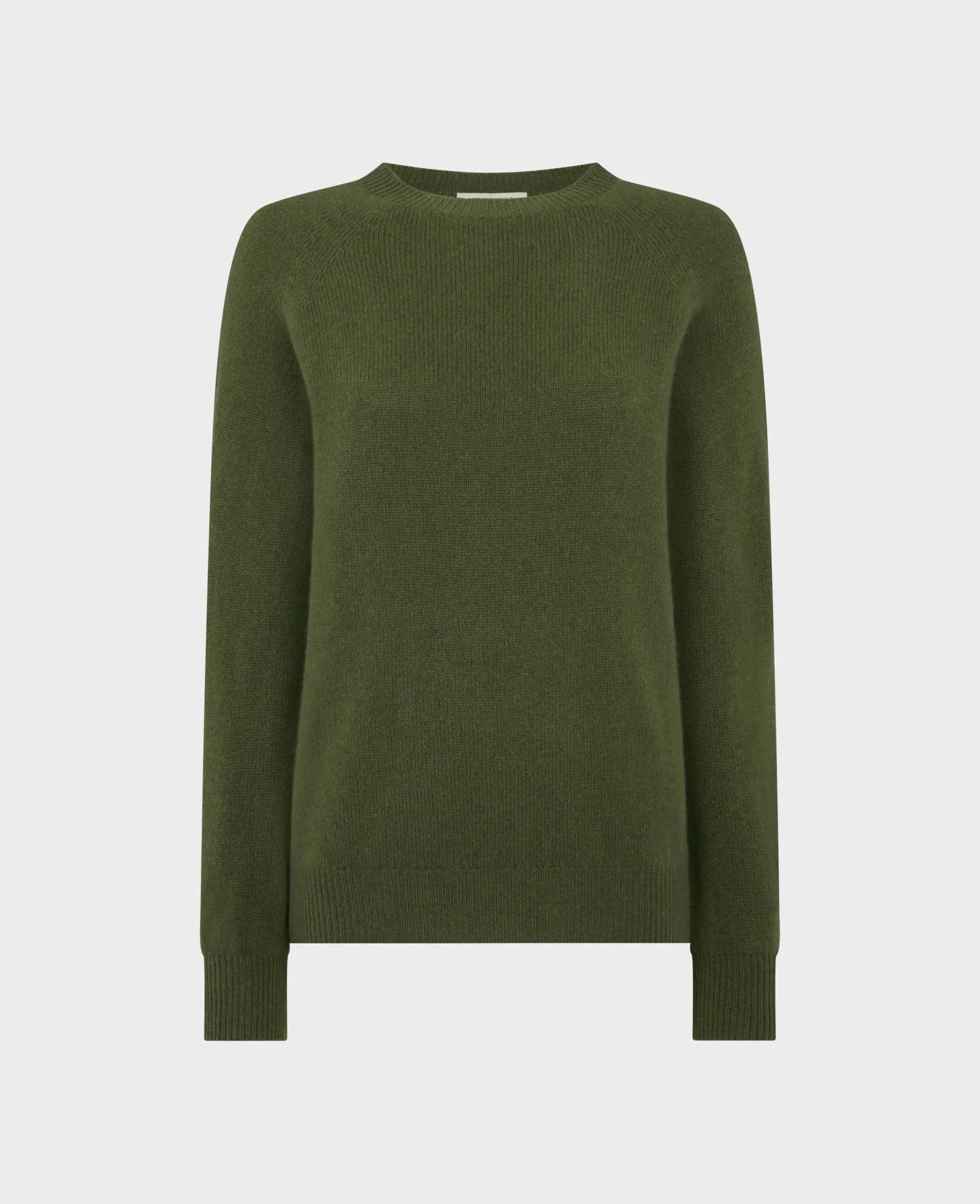 Crew Neck Cashmere and Wool Blend Jumper