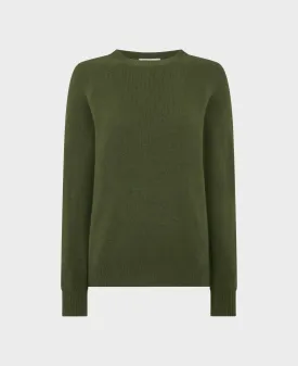 Crew Neck Cashmere and Wool Blend Jumper