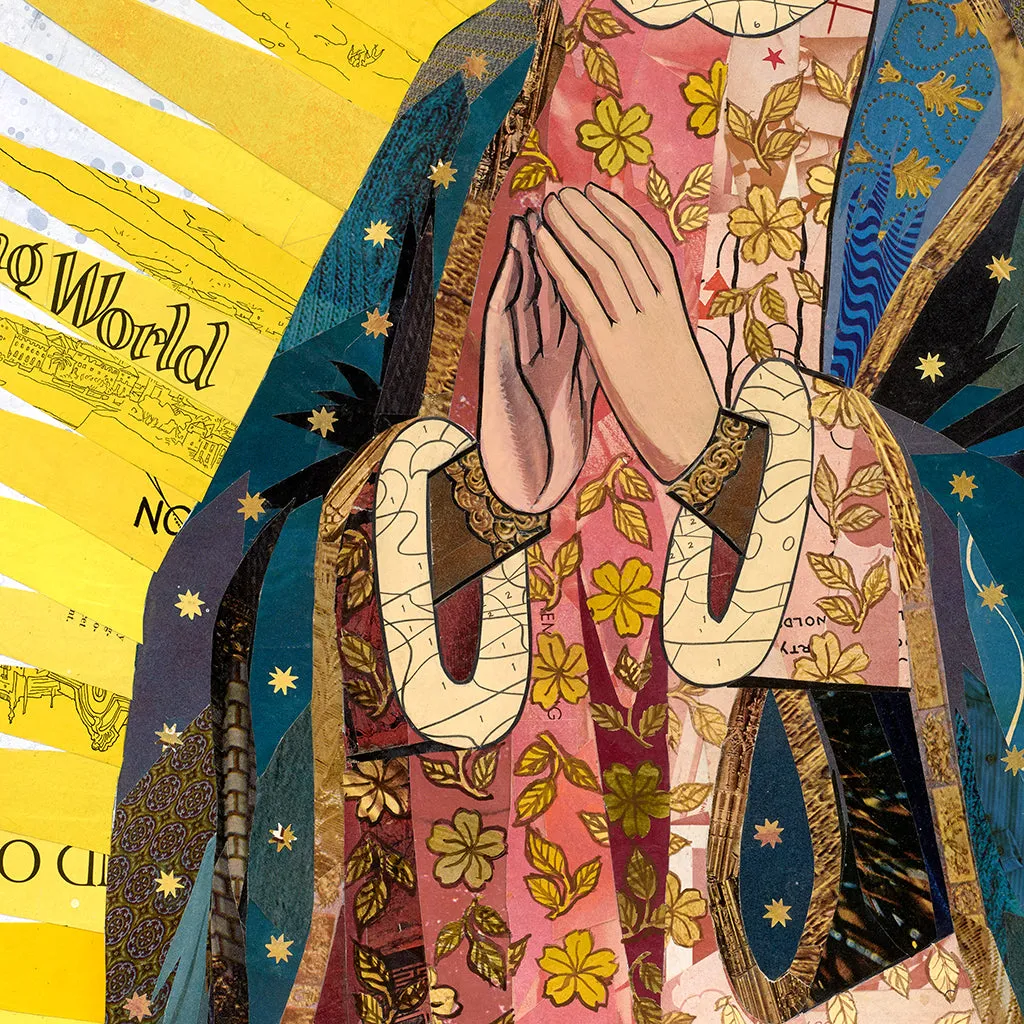 CUSTOM OUR LADY OF GUADALUPE original paper collage