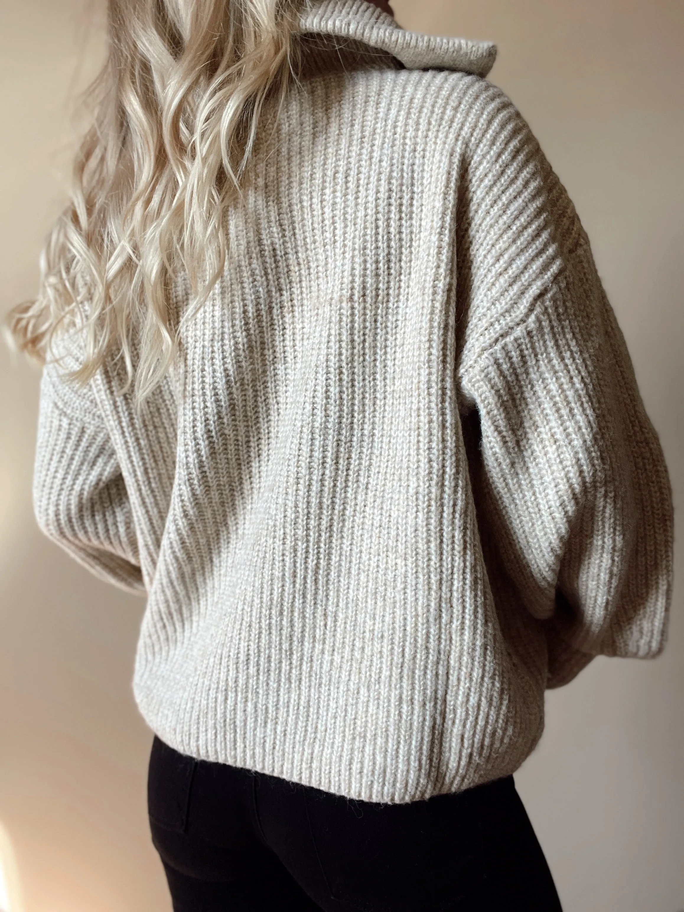 Dana Oat Henley Sweater
