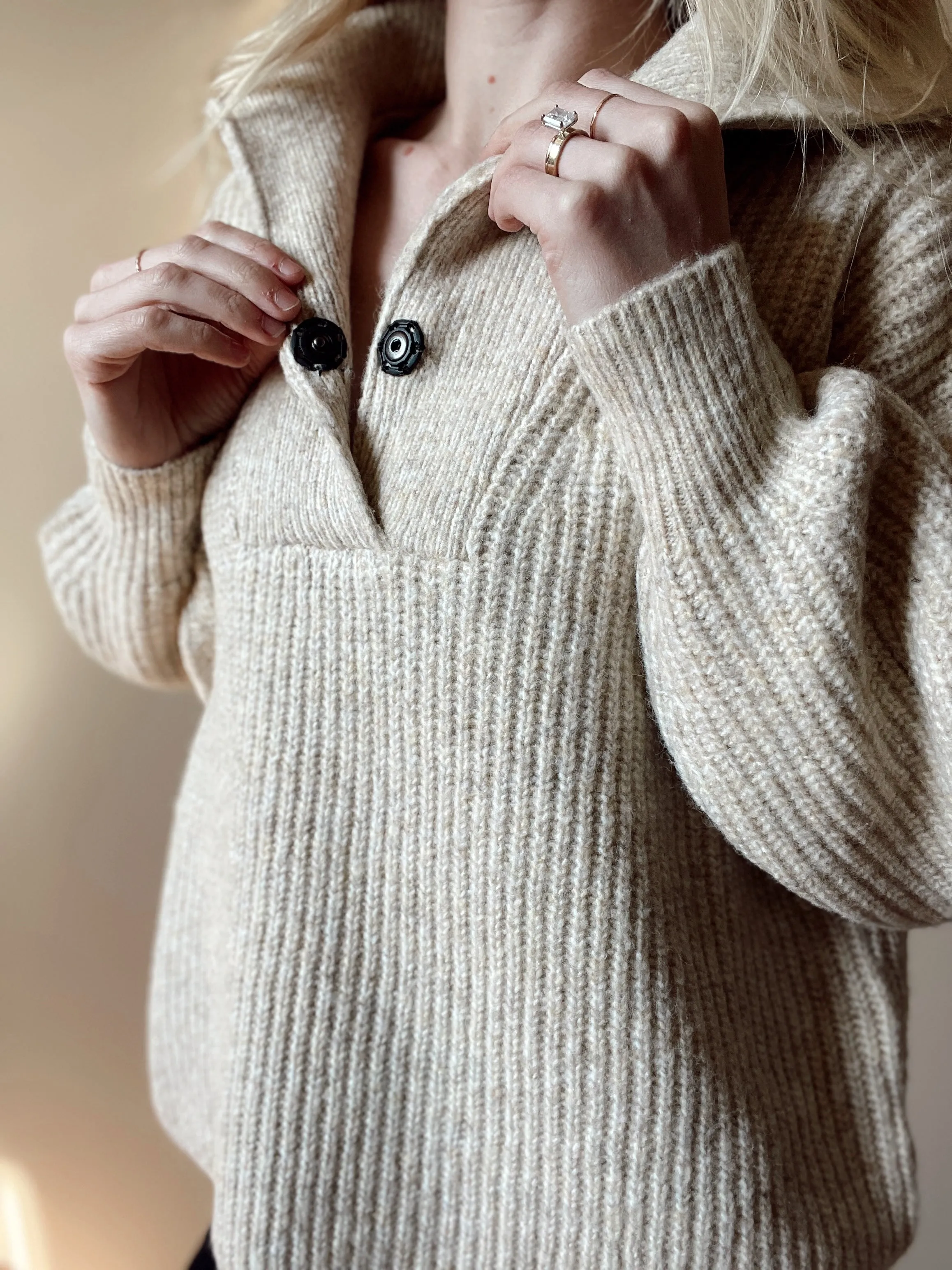Dana Oat Henley Sweater