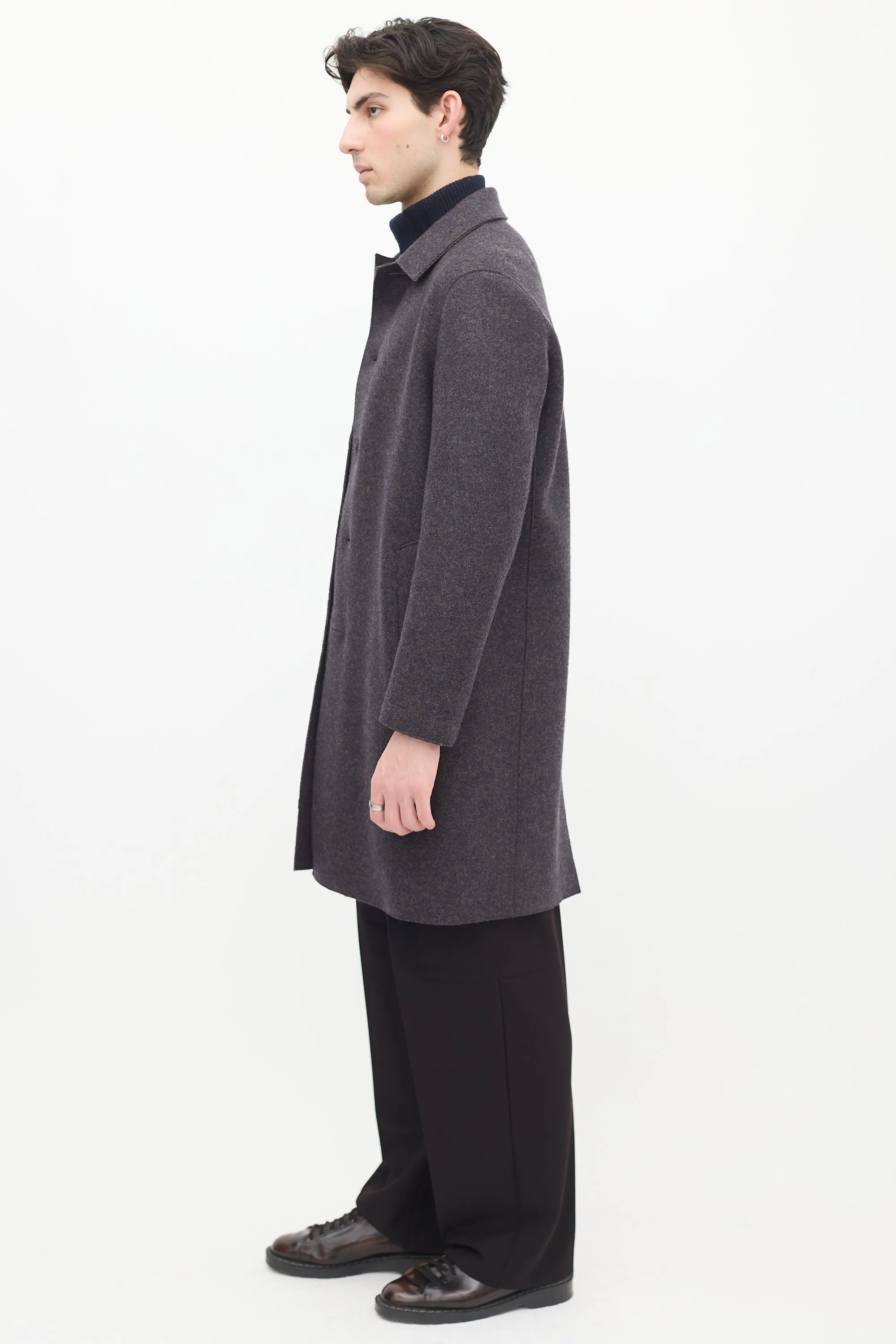 Dark Brown Wool Coat