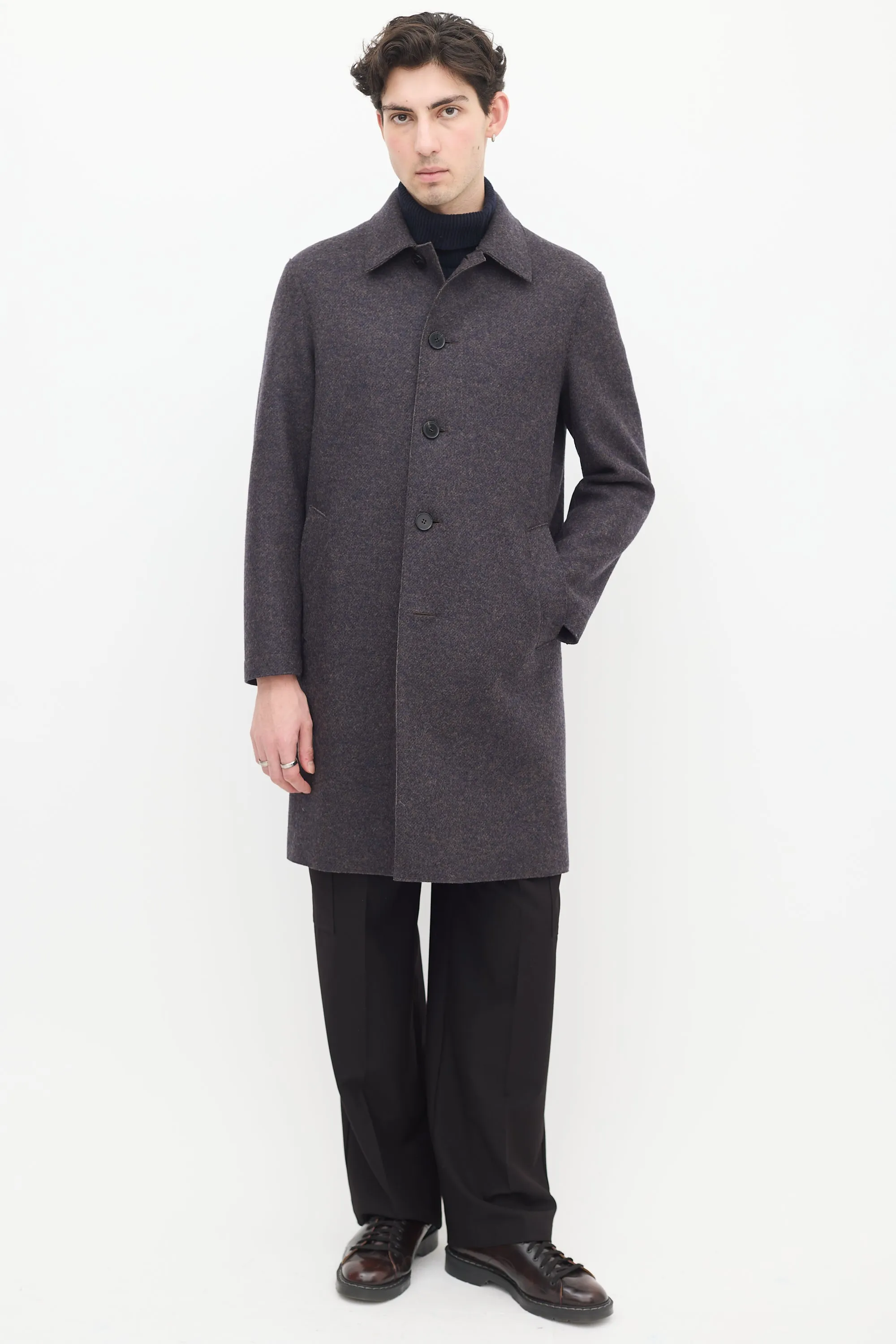 Dark Brown Wool Coat