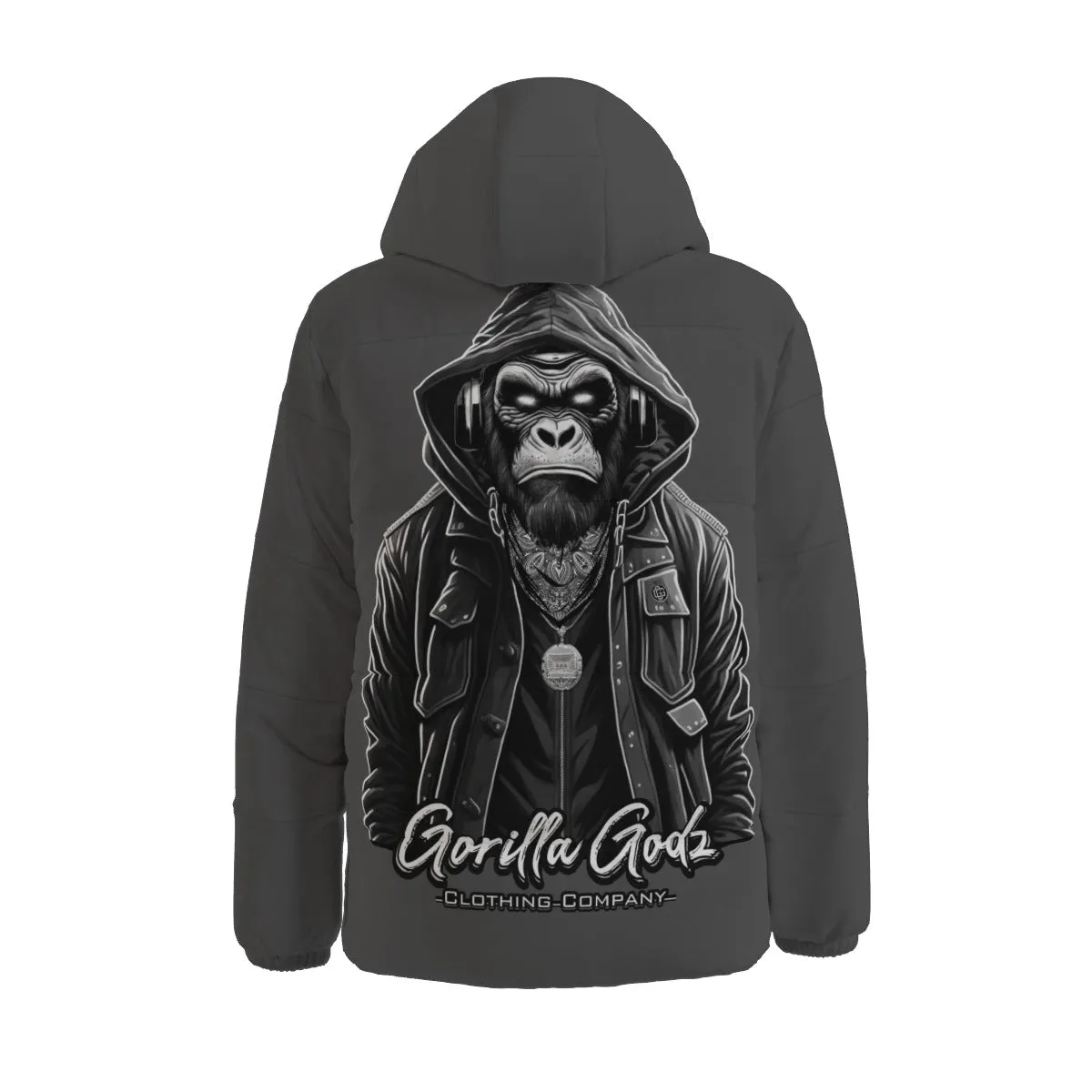 Gorilla Godz Graphic Back Unisex Down Jacket