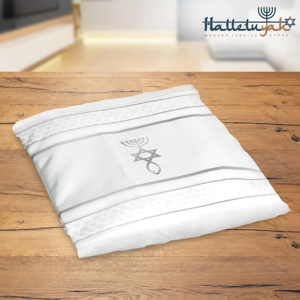 HalleluYAH Messianic Tallit Prayer Shawl 72"x 22" with Bag For Men & Women
