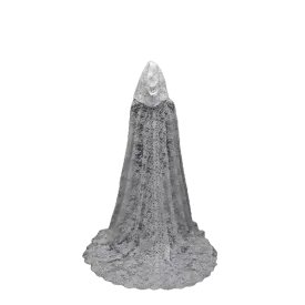 Hooded Lace  Wedding Bridal Cape, Chapel veil mantilla Church Coat Wedding Cloak
