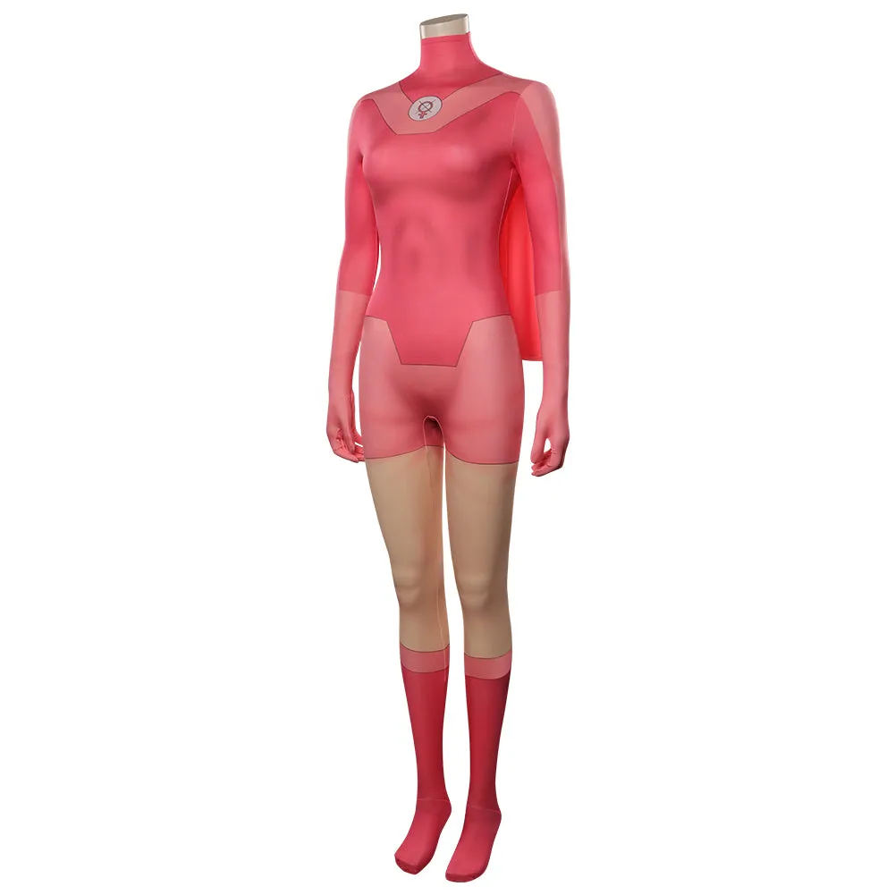 Invincible Atom Eve Cosplay Costume Jumpsuit Cloak Outfits Halloween Carnival Suit