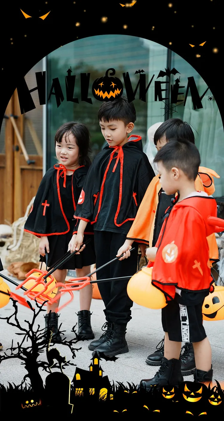 Kids' Cloak Costume Set: Vampire and Demon