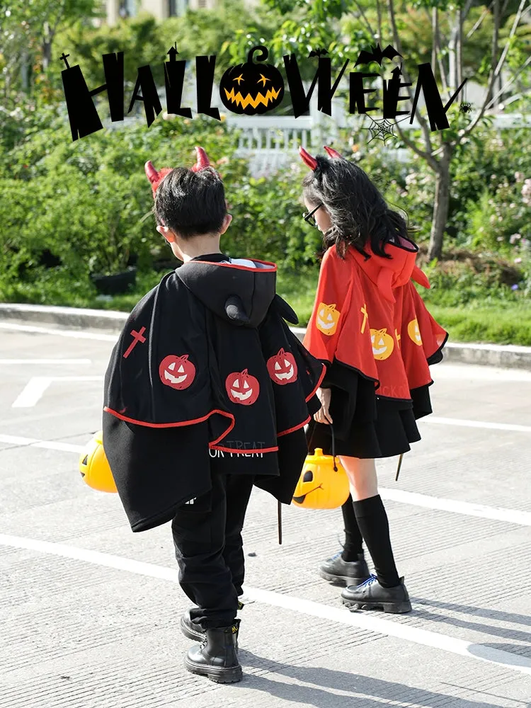 Kids' Cloak Costume Set: Vampire and Demon