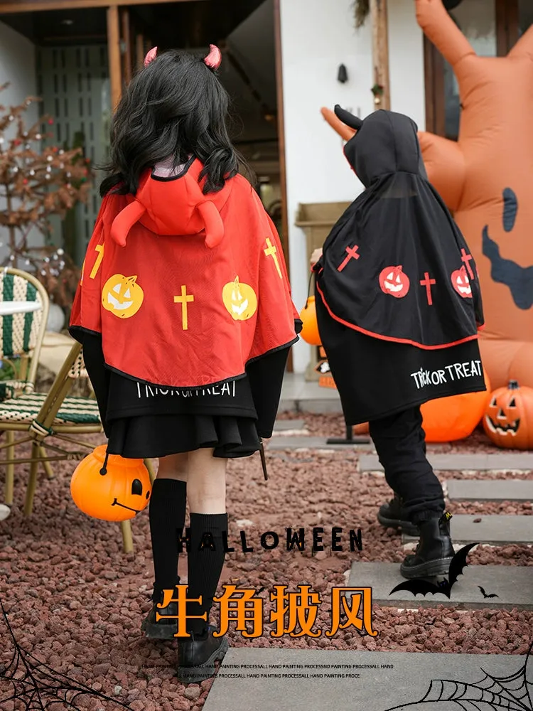 Kids' Cloak Costume Set: Vampire and Demon
