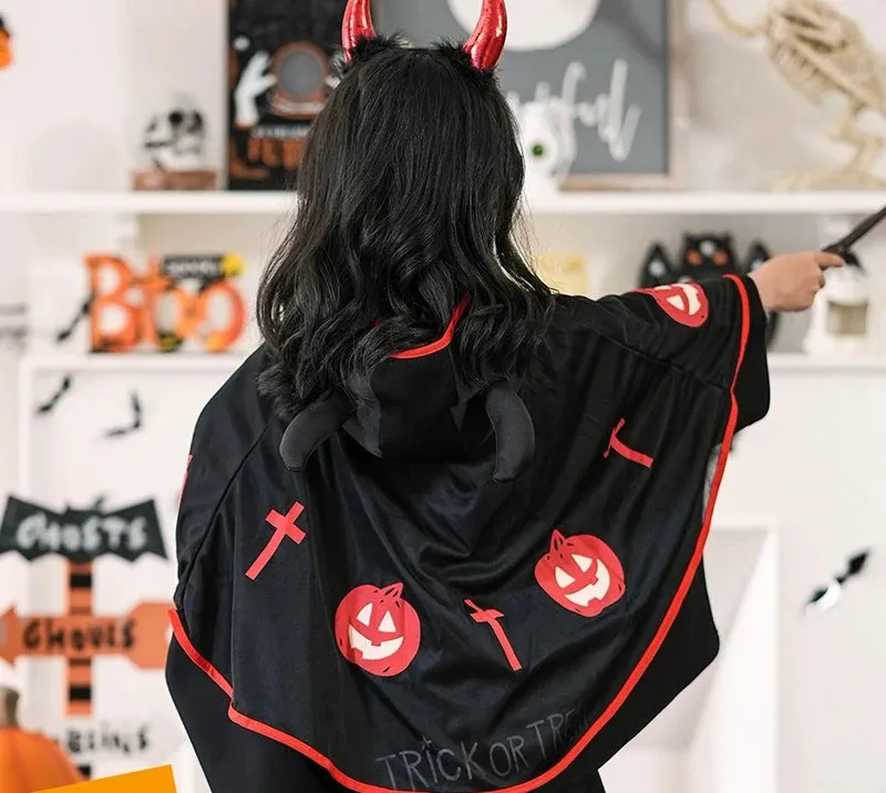 Kids' Cloak Costume Set: Vampire and Demon