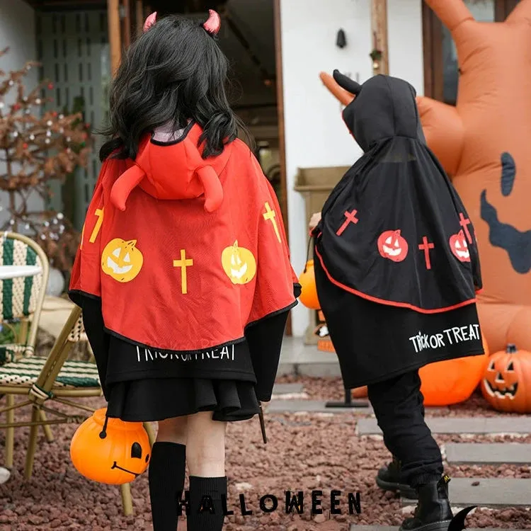 Kids' Cloak Costume Set: Vampire and Demon