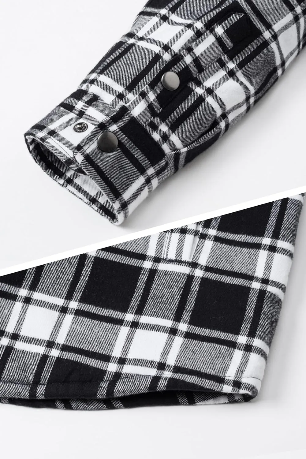 MAGNIVIT Mens Flannel Shirt Jacket Plaid Quilted Lined Coat Button Down Shirts Jacket Casual Winter Coat with Pocket