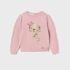 Mayoral Baby & Toddler Girls Rose Kitten Knit Sweater
