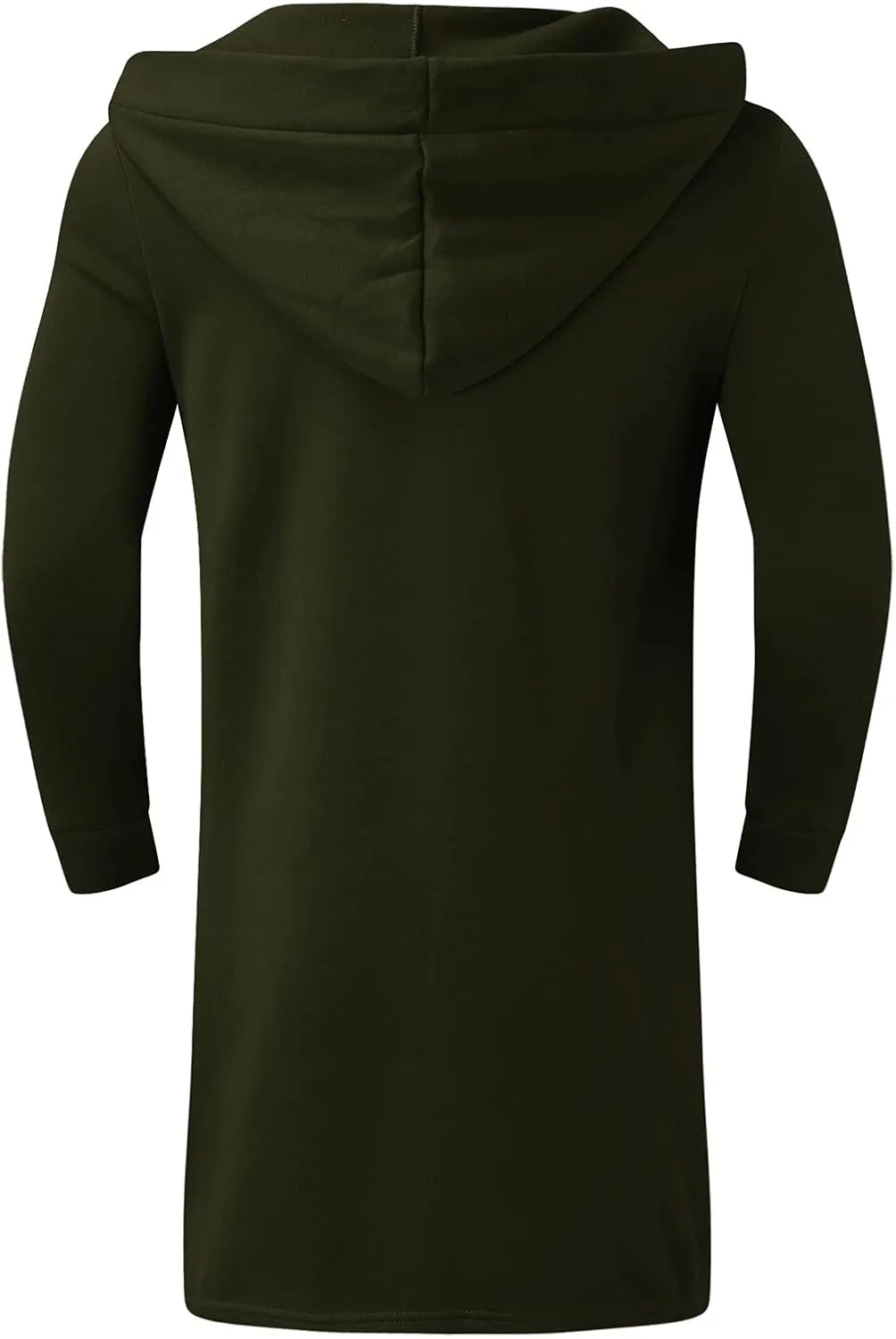 Mens Hoodies Men's Dark Style Solid Color Long Cardigan Cloak Coat Hooded Sweater Jacket