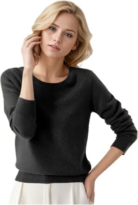 Merino Wool T Shirts for Women Soft Wool Base Layer Shirt Tops Crewneck Long Sleeve Travel Hiking Sweater