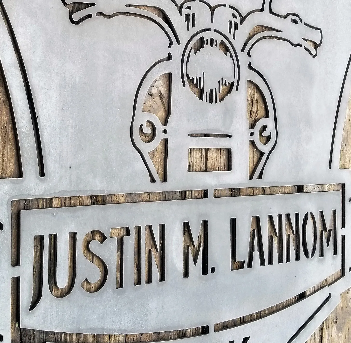Metal Motorcycle Memorial - Personalized Plaque - Custom Name, Date, Organization