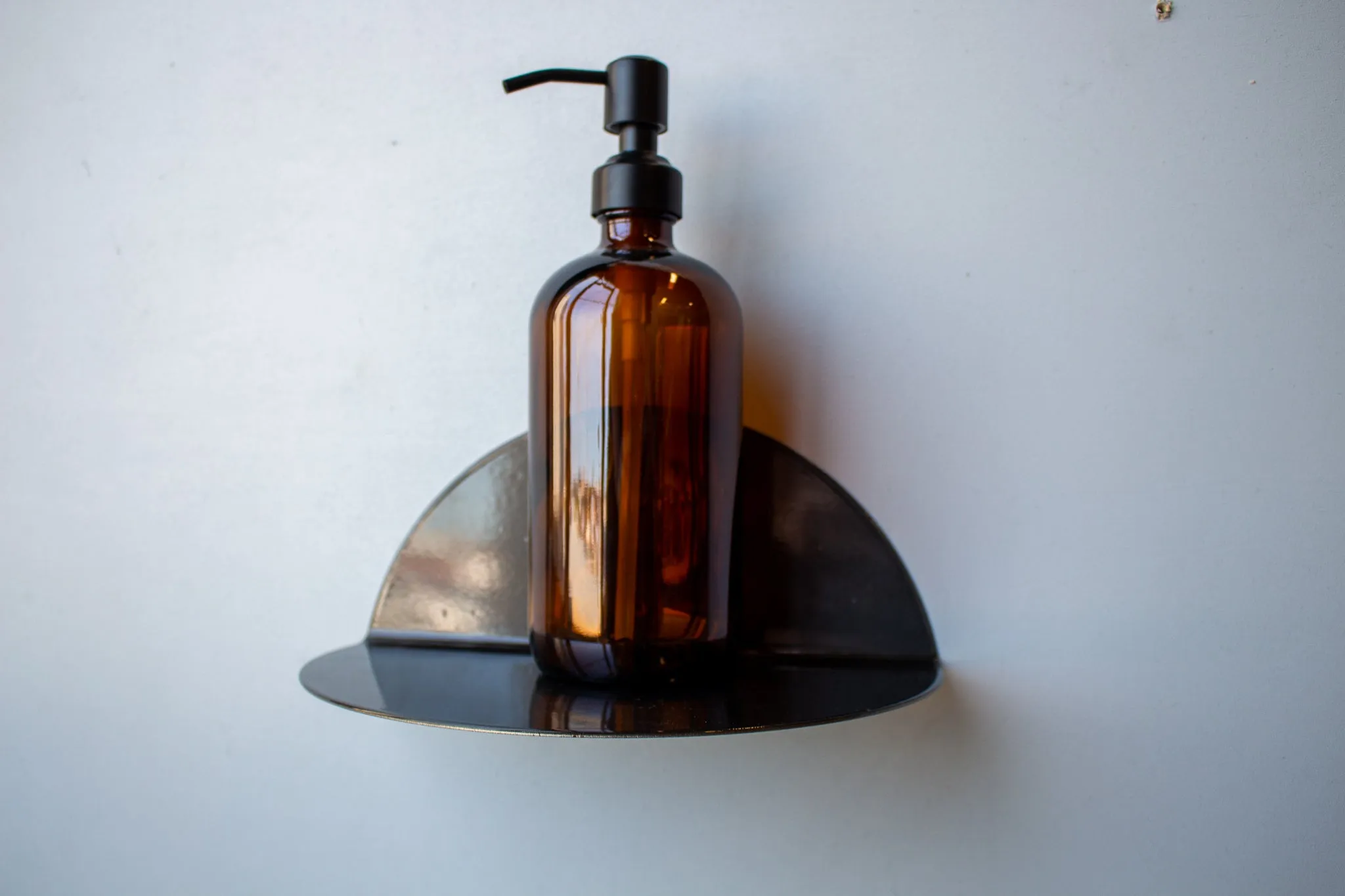 Modern Metal Semi-Circle Floating Shelf - Half Moon Shelf - Bedside Shelf - Floating Night Stand