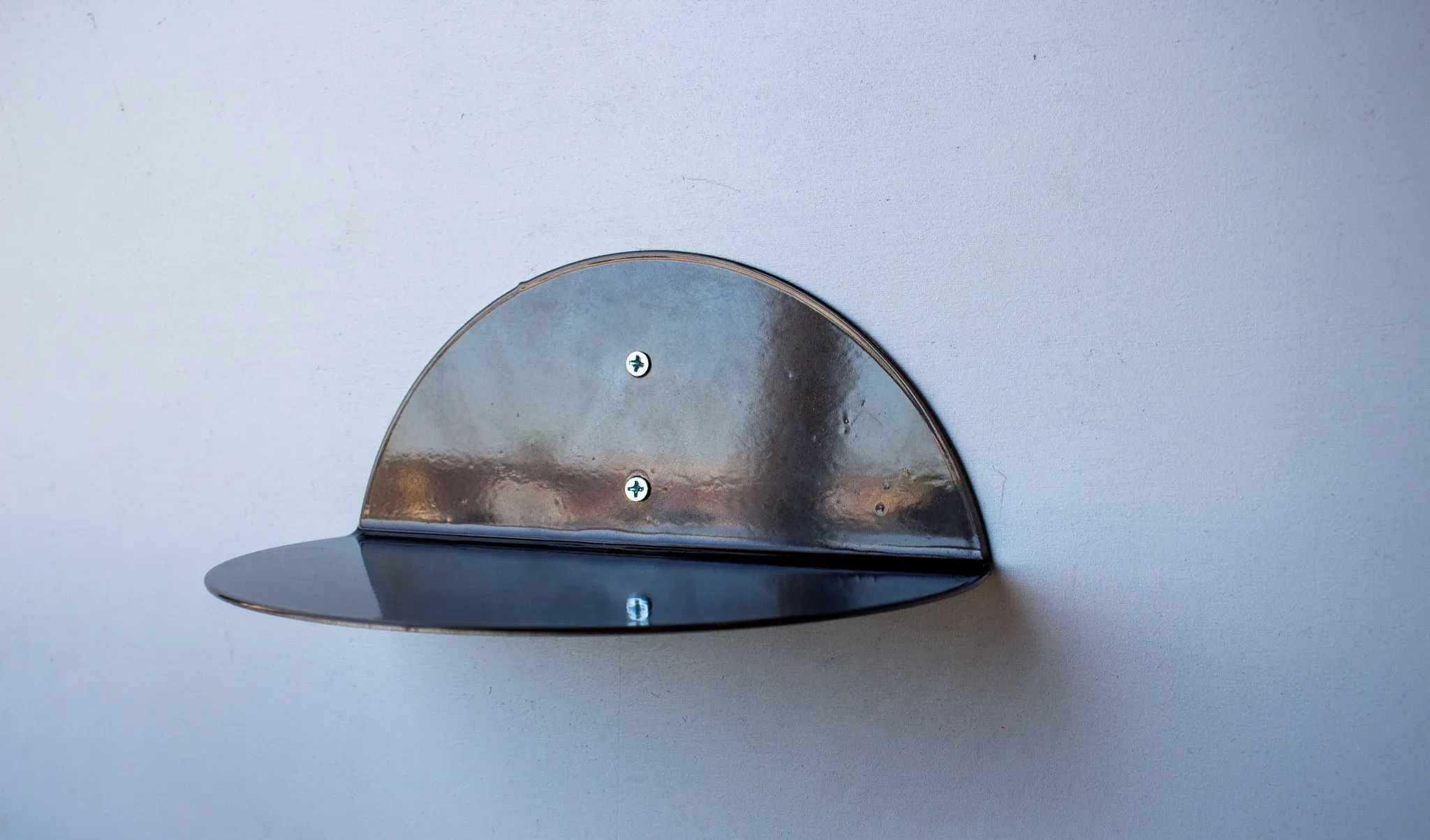 Modern Metal Semi-Circle Floating Shelf - Half Moon Shelf - Bedside Shelf - Floating Night Stand