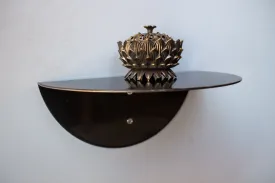 Modern Metal Semi-Circle Floating Shelf - Half Moon Shelf - Bedside Shelf - Floating Night Stand