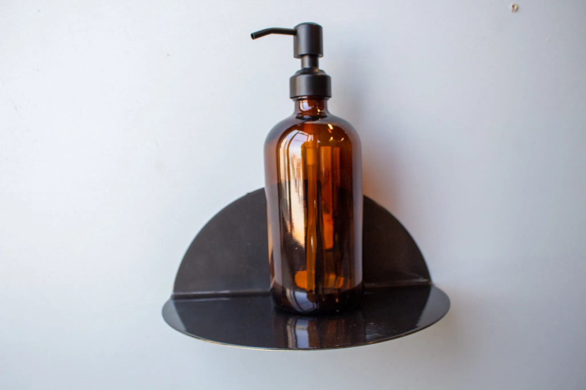 Modern Metal Semi-Circle Floating Shelf - Half Moon Shelf - Bedside Shelf - Floating Night Stand