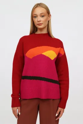 Multi Wool Knit Crewneck Sweater