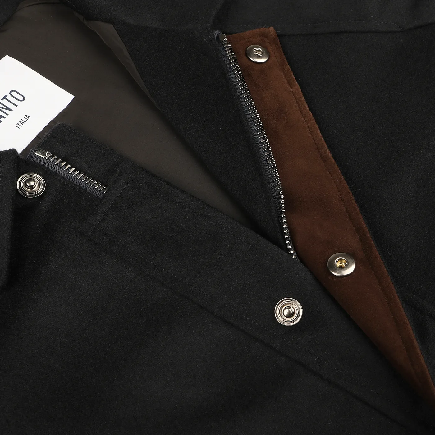 Navy Blue Cashmere Car Coat